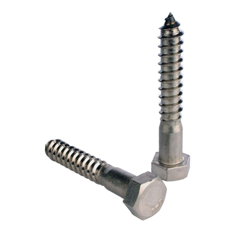 Stainless Steel Lag Bolt 5 16 X 4 Grade 18 8 Construction
